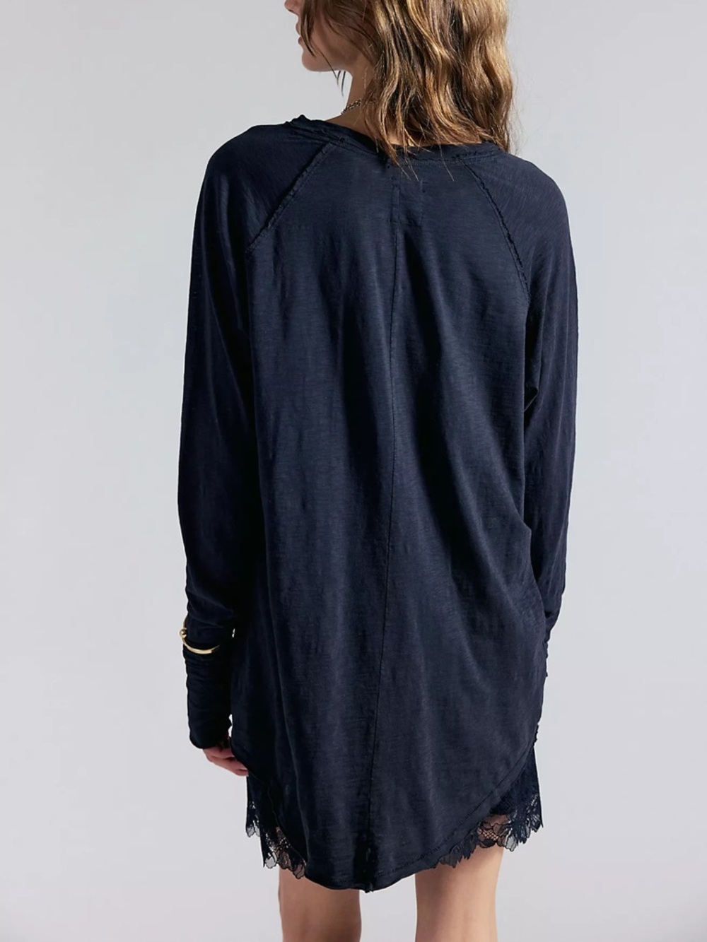 Free People We The Free Arden Striped Cotton Tee in Black - Picture 3 of 9